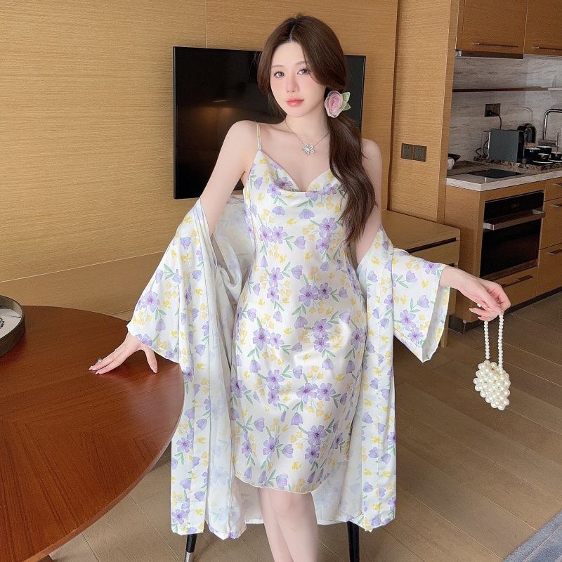 High Grade Printed Sweet Wind  - Robe Silk Women ulasan dan harga