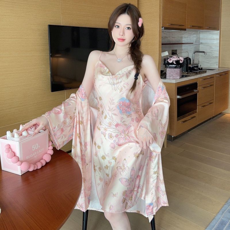 High Grade Printed Sweet Wind  - Robe Silk Women ulasan dan harga
