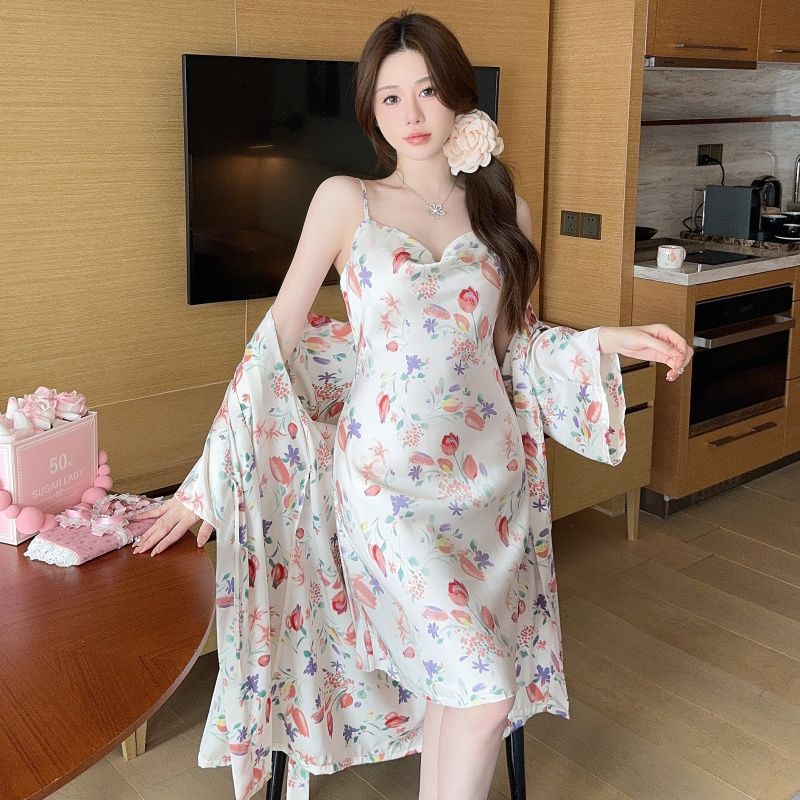 High Grade Printed Sweet Wind  - Robe Silk Women ulasan dan harga