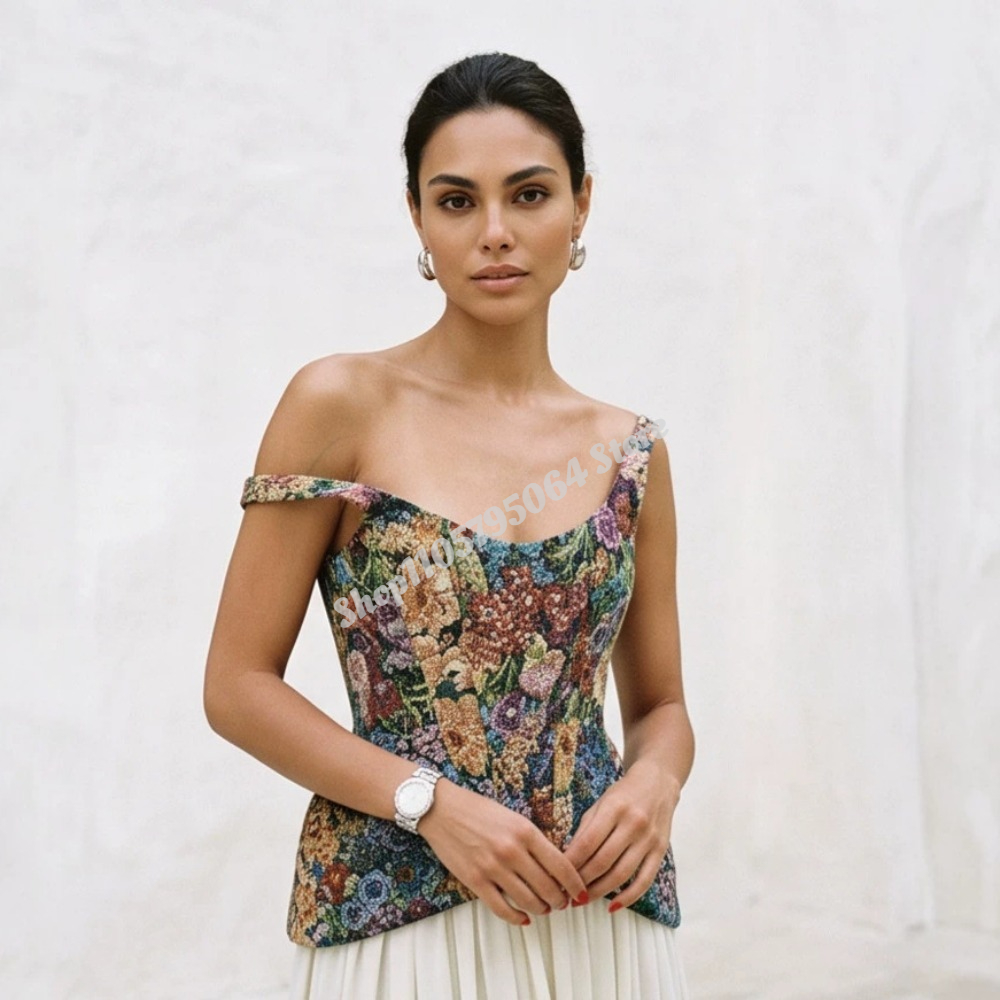 New Women's Floral Printed Wai - Corset Waist Cinch ulasan dan harga