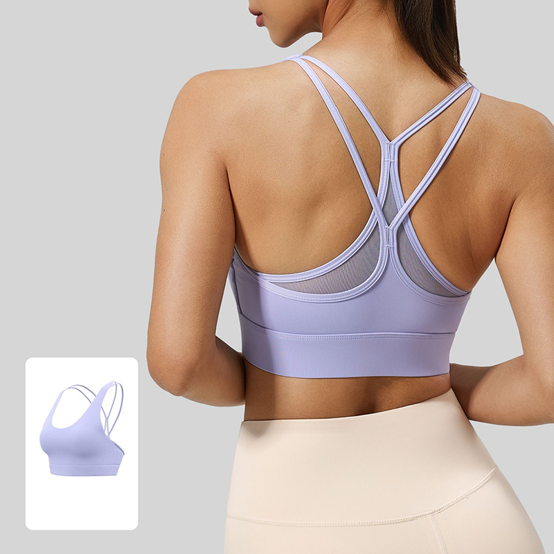 2026 New Women Sexy Mesh Cross - Sports Bra High Impact ulasan dan harga