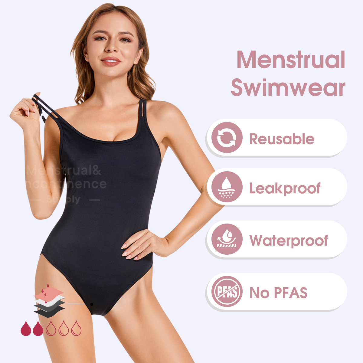 Women's Period Swimwear One Pi - Period Panty Absorbent ulasan dan harga