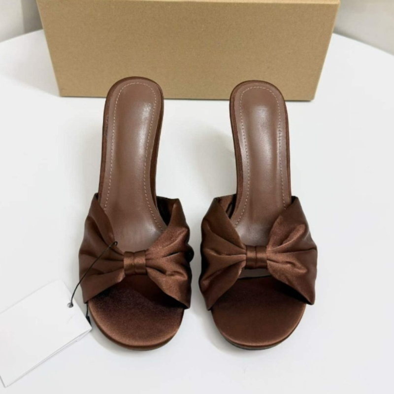 Satin Bow Mules High Heels For - Slip Dress Satin ulasan dan harga