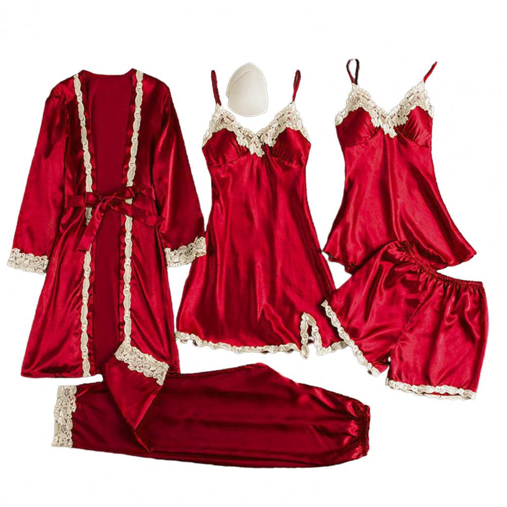 Silk-like Pajama Set Elegant S - Robe Silk Women ulasan dan harga