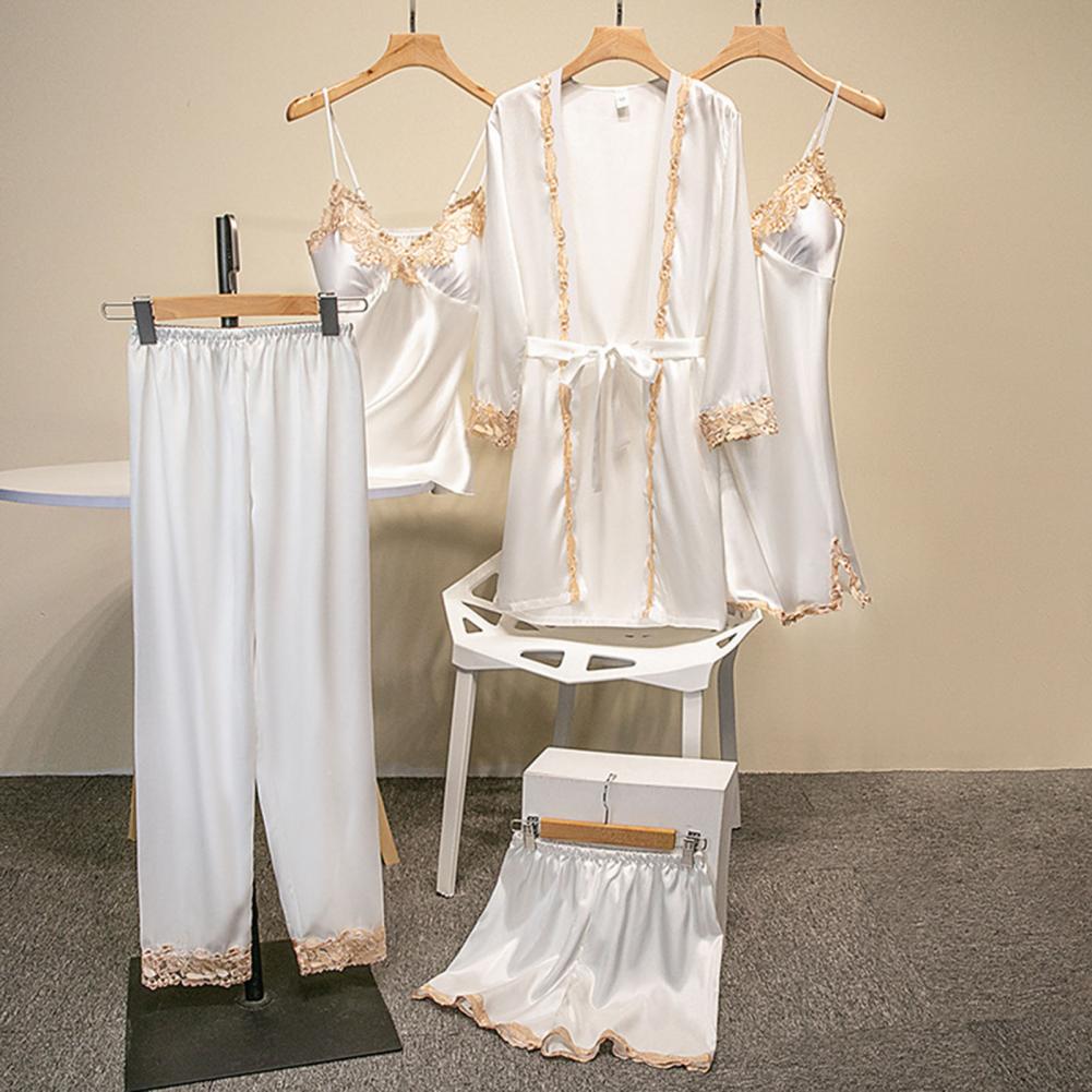 Silk-like Pajama Set Elegant S - Robe Silk Women ulasan dan harga