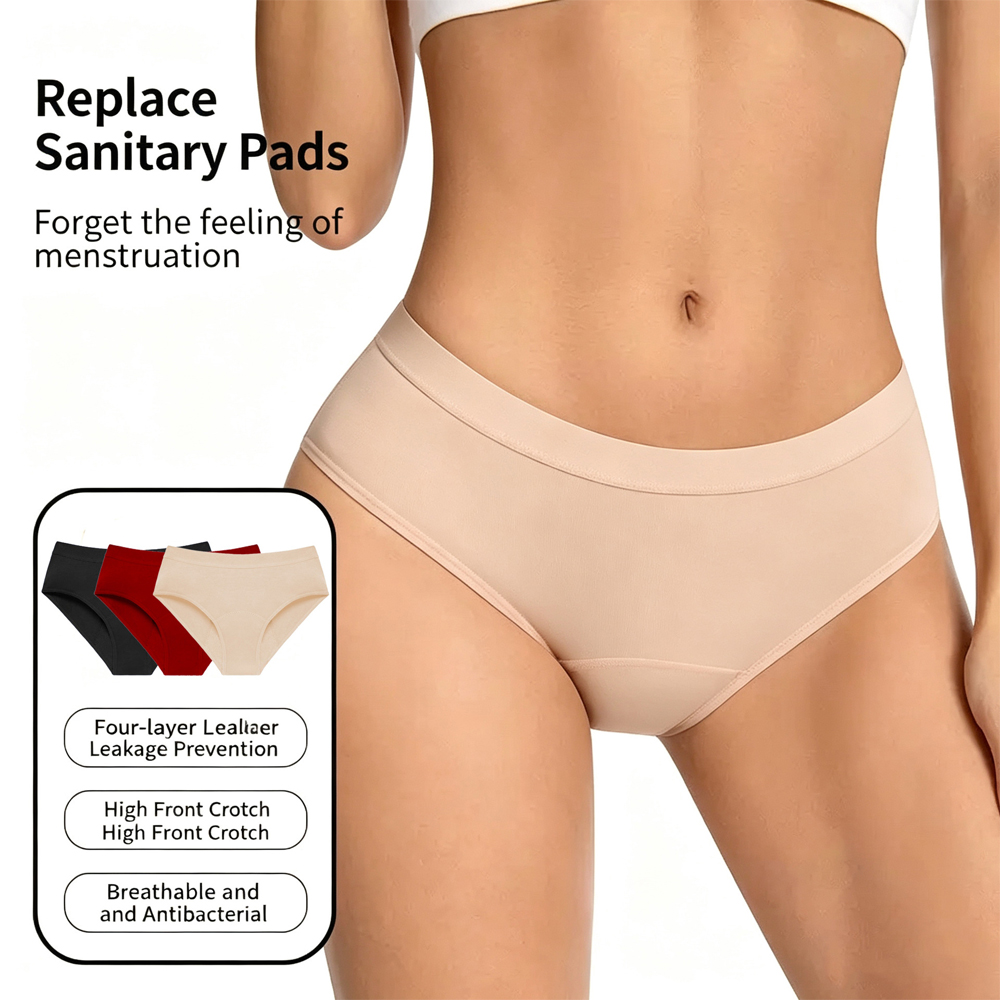 3Pcs Heavy Flow Menstrual Pant - Period Panty Absorbent ulasan dan harga