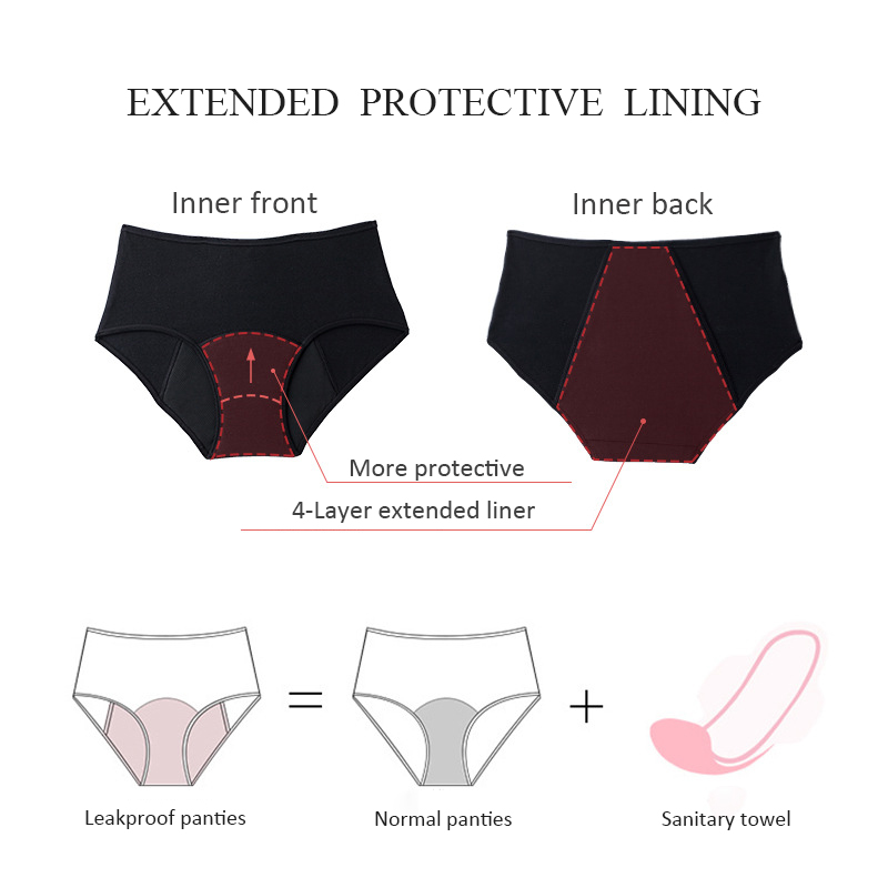 3Pcs Heavy Flow Menstrual Pant - Period Panty Absorbent ulasan dan harga