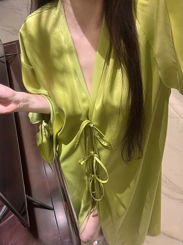Lightweight Long Sleeve Ice Si - Robe Silk Women ulasan dan harga